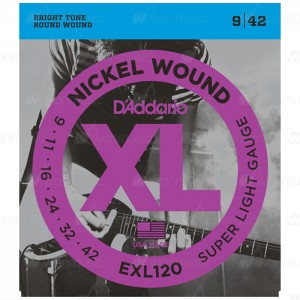 [D'Addario] ٴٸ ϷƮ Ÿ Nikel Wound Super Light 9-42 - EXL120