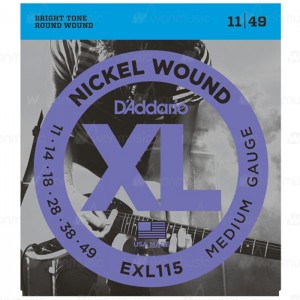 [D'Addario] ٴٸ ϷƮ Ÿ Nikel Wound Medium/Blues-Jazz Rock 11-49 - EXL115